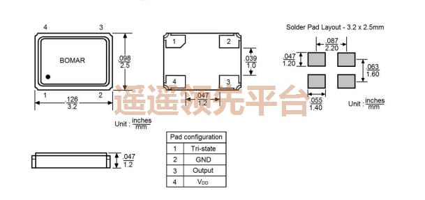 B1350-AEBS3T-32.768kHz,bomar时钟振荡器,B1350有源音叉3044永利集团 B1350-AEBS3T-32.768kHz,bomar时钟振荡器,B1350有源音叉3044永利集团